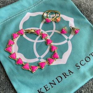 Kendra Scott Matching Set - Bracelet, Earrings, Rings